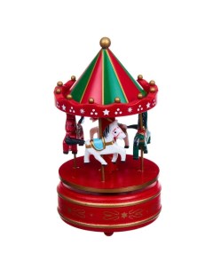 Музыкальная статуэтка 10 х 19 см Карусель красный Royal collection
