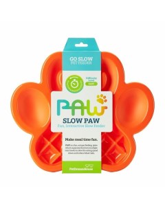 Paw Slow Feeder Orange Easy Миска для собак и кошек для медленного кормления оранжевая 3 2 л Petdreamhouse