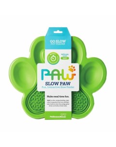 Paw 2 in 1 Slow Feeder Lick Pad Green Easy Миска для медленного кормления 2 в 1 зеленая 3 2 л Petdreamhouse