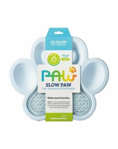 Paw 2 in 1 Slow Feeder Lick Pad Baby Blue Easy Миска для медленного кормления 2 в 1 голубая 3 2 л Petdreamhouse