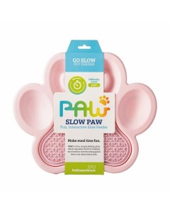 Paw 2 in 1 Slow Feeder Lick Pad Baby Pink Easy Миска для медленного кормления 2 в 1 розовая 3 2 л Petdreamhouse
