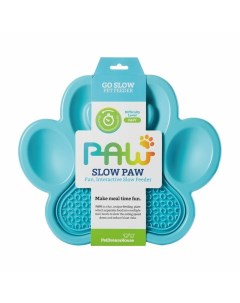 Paw 2 in 1 Slow Feeder Lick Pad Blue Easy Миска для медленного кормления 2 в 1 синяя 3 2 л Petdreamhouse