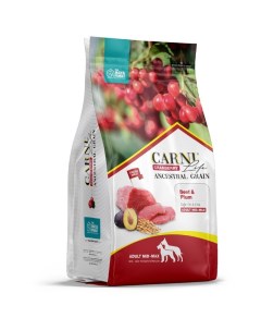 Medium Maxi полнорационный сухой корм для собак средних и крупных пород низкозерновой черносливом и  Carni life