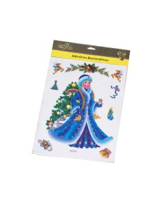 Наклейка новогодняя Снегурочка 50х30см Нет марки