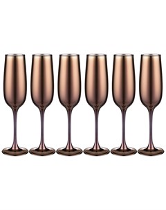 Набор бокалов для шампанского Горький Шоколад 6 шт 175 мл стекло Нет марки