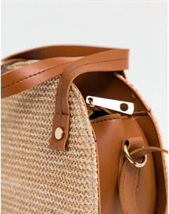 Круглая соломенная сумка через плечо Yoki Yoki fashion