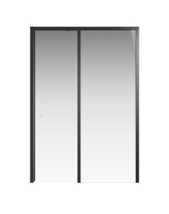 Душевая дверь в нишу Nota 122 WTW 140 C B 6 стекло прозрачное профиль черный Creto