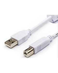 Аксессуар USB 2 0 AM BM 1 Ferrite 3m White AT8099 Atcom