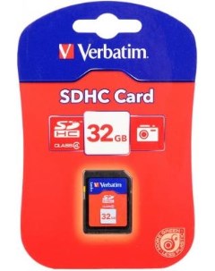 Карта памяти SDHC 32GB Class 4 44022 Verbatim