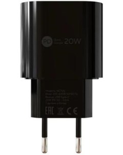 Зарядное устройство СЗУ Smart 1USB 3 0A PD 20W быстрая зарядка NC70S Black More choice