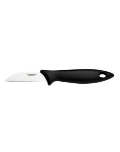Нож кухонный Essential 1023780 стальной для чистки овощей и фруктов лезв 70мм прямая заточка черный Fiskars