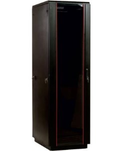 Шкаф телекоммуникационный напольный 33U 600x600 дверь стекло чёрный Цмо