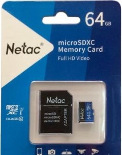 Карта памяти microSDXC 64Gb P500 NT02P500STN 064G R Netac