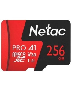 Карта памяти MicroSD card P500 Extreme Pro 256GB retail w SD adapter NT02P500PRO 256G R Netac
