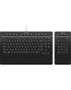 Клавиатура проводная Keyboard Pro with Numpad USB черный 3dconnexion