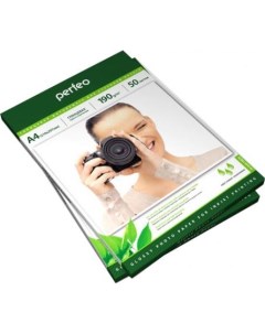 Фотобумага PF GLA4 190 50 А4 190г м2 глянцевая 50л Perfeo