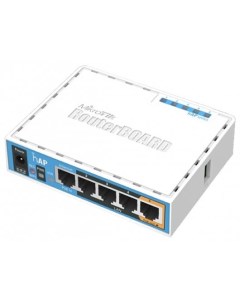 Wi Fi роутер hAP RB951Ui 2nD 802 11bgn 300Mbps 2 4 ГГц 4xLAN USB белый Mikrotik