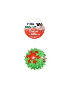 Игрушка для собак Мяч рельефный 8см ТПР зеленый Foxie