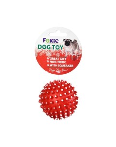 Игрушка для собак Мяч с пищалкой 6 5см красный винил Foxie