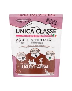 Adult Sterilized Luxury Hairball сухой корм для стерилизованных кошек с ягненком 300 гр Unica
