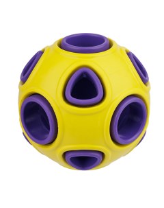 Игрушка для собак Мяч желто фиолетовый 7 5 см Petmax