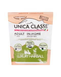 Adult In home Luxury Hairball сухой корм для домашних кошек с курицей 300 гр Unica