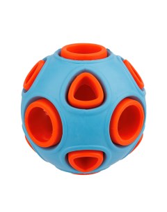Игрушка для собак Мяч оранжево голубой 5 см Petmax