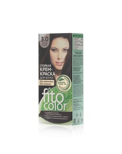 Стойкая крем краска для волос FitoColor 3 0 Темный каштан 115мл Фитокосметик