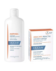 Набор для борьбы с выпадением волос шампунь 400 мл БАД 30 капсул Anaphase Ducray