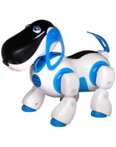 Робот Умный питомец Робо собака обучающая бело голубая со световыми и звуковыми эффектами ZY1243480 Junfa toys