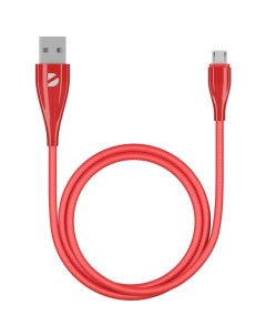 Кабель USB MicroUSB 1m красный 72287 ceramic Deppa