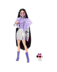 Кукла Barbie Экстра с фиолетовым мехом HHN07 Mattel