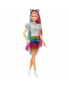 Кукла Barbie с разноцветными волосами Mattel