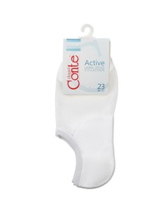 Носки для женщин ультракороткие хлопок Active 000 белые р 23 18C 4CП Conte