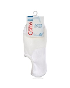 Носки для женщин ультракороткие хлопок Active 000 белые р 25 18C 4CП Conte