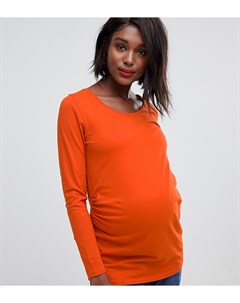 Оранжевый лонгслив в полоску New look maternity