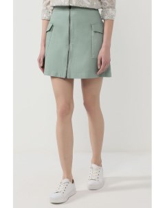 Хлопковая юбка с накладными карманами Oasis