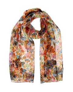 Шелковый шарф с цветочным принтом A + more