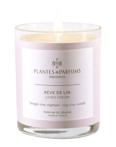 Аромасвеча Нежность льна 180 г Plantes et parfums provence