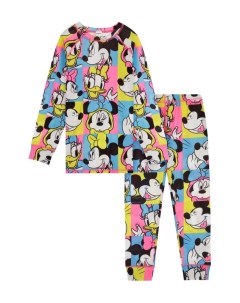 Термокомплект из лонгслива и брюк с принтом Mickey Mouse Playtoday