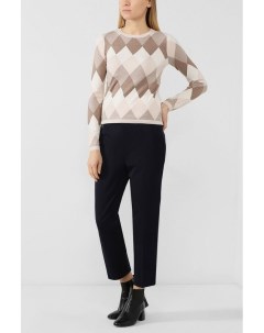 Вязаный пуловер с геометрическим принтом Emme marella