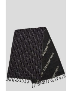 Шерстяной шарф с логотипом бренда Karl lagerfeld