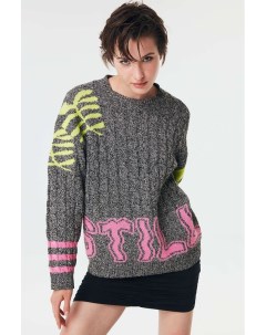 Вязаный пуловер с ярким принтом Twist