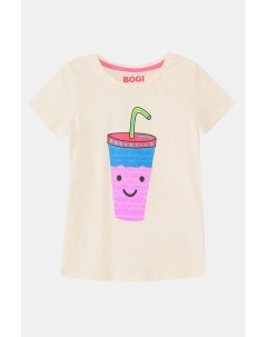 Хлопковая футболка с принтом Bogi
