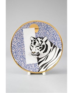 Декоративная тарелка из фарфора Тигр Императорский фарфоровый завод
