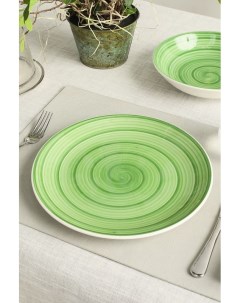Тарелка обеденная из керамики Verde Spirale Coincasa