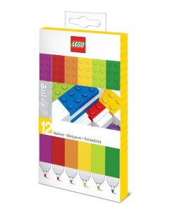 Набор из 12 цветных маркеров Lego