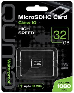 Карта памяти MicroSDHC 32GB Class 10 Qumo
