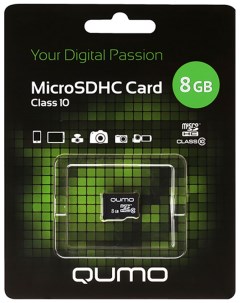 Карта памяти MicroSDHC 8GB Class 10 Qumo