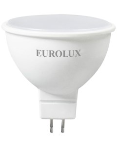 Лампа светодиодная LL E MR16 7W 230 2 7K GU5 3 рефлектор 7Вт тепл GU5 3 белый Eurolux